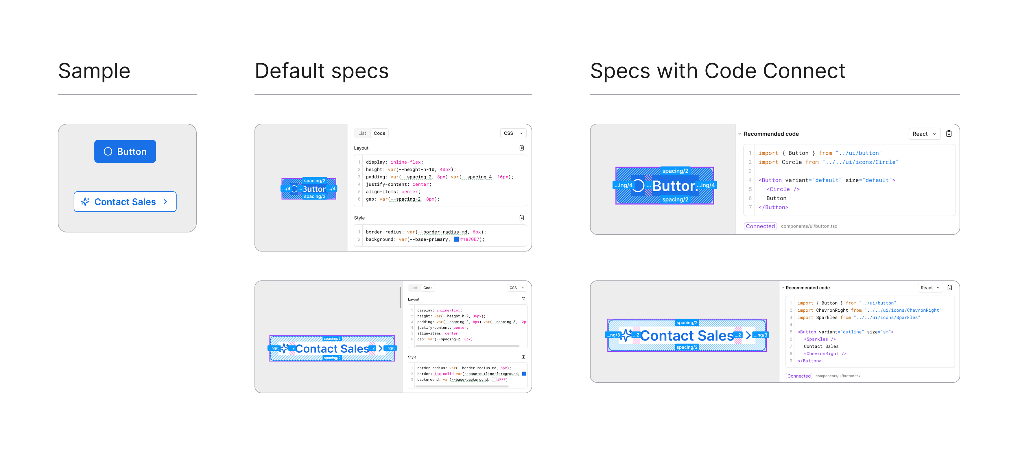 Taxfyle: Code Connect, especificación enlazada al código