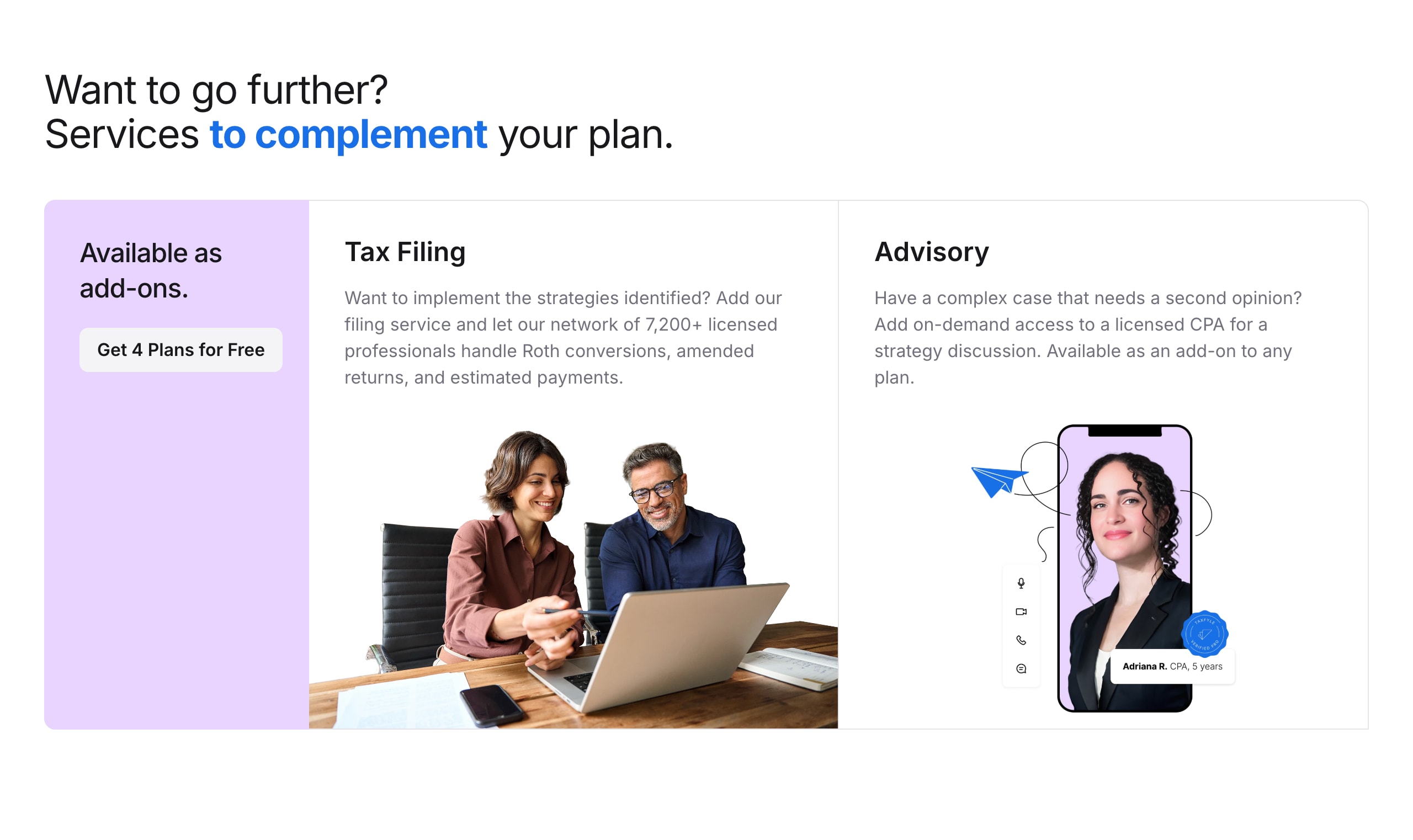 Taxfyle: cards con imágenes responsive