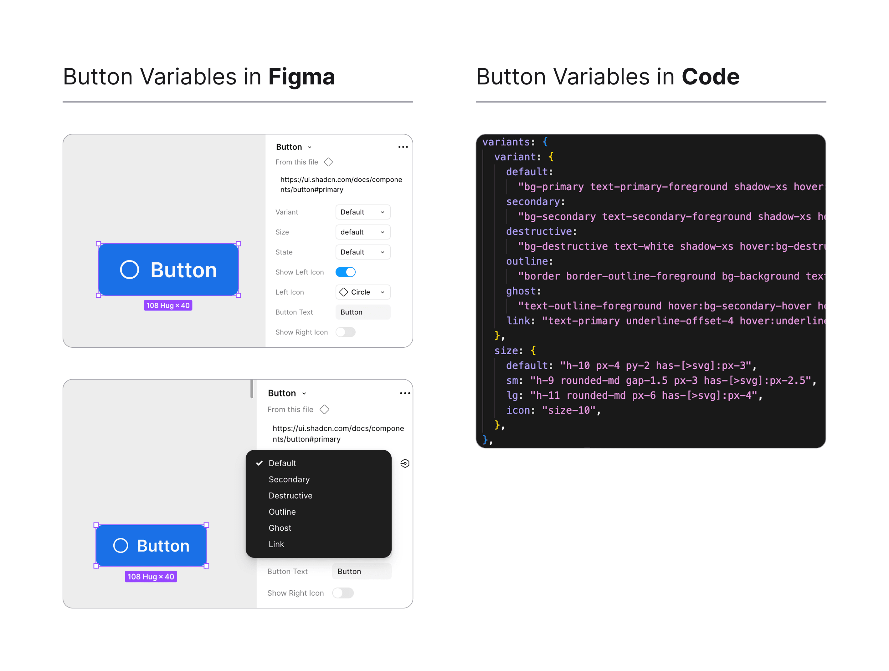 Taxfyle: variables y naming coherentes entre Figma y código