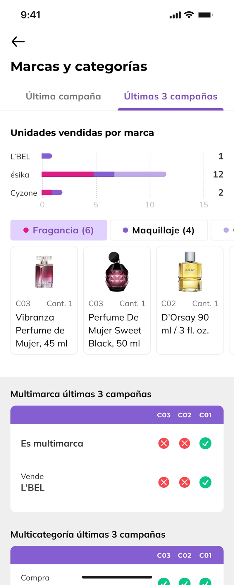 Perfil de consultora - Vista secundaria