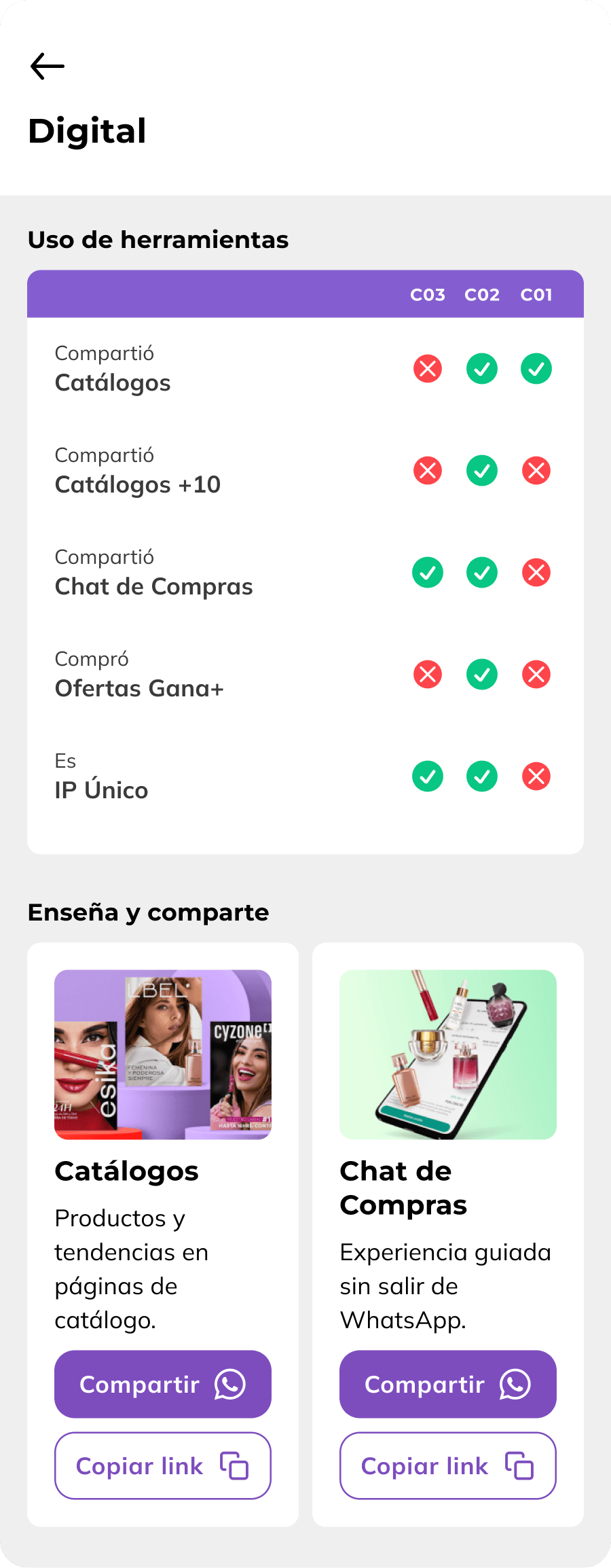 Pantalla de adopción digital